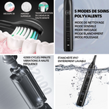 Brosse à dents fréquence de vibration 42000 fois/min 5ème vitesse avec 8 têtes de muet imperméable brosse brosse à dents électrique
