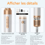 Ensemble brosse soufflante blanc 1300w multifonctionnel 7 en 1 3 niveaux réglables diamant brosse seche cheveux sèche-cheveux