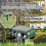 Repulsif chat ultrason 5V 300mha répulsif chat exterieu repulsif chat solaire répulsif d'oiseaux répulsif chat ultrason exterieur