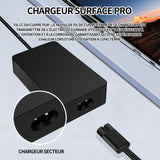 Chargeur 44W 15V 2.58A chargeur surface pro chargeur secteur compatible avec surface book 12 surface pro 3456 chargeur adaptateur