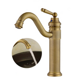 Robinet 35mm diamètre du siège de soupape robinet de lavabo salle de bain à domicile tube chaud et froid surface en cuivre antique