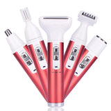 Épilateur multifonction Épilateur pour femmes  5 en 1  Epilation  Tondeuse à sourcils  Tondeuse à poils de nez  électrique
