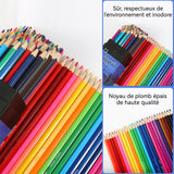 rayon de couleur 72 couleurs ensemble de dessin au crayon couleur à base d'huile pinceau d'art papeterie crayons de coule