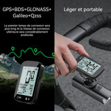 Compteur de vitesse étanchéité IPX7 ordinateur de vélo GPS intelligent rétroéclairage 30 s automatique léger et portable noir