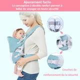 Porte bébé ergonomique ajustable et confortable pour les bébés et les enfants de 3 à 48 mois 3.5 à 30 kg 4 en 1 facile à porter