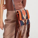 Sac à bandoulière unique pour femme rétro tissé à la main en coton et lin simple épaule sac Messenger grande capacité