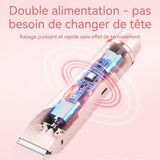 Épilateur electrique 2 en 1 double tête étanche ipx7 portable épilateur pour femme mini épilateur épilateur visage pour femmes