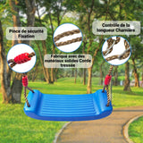 Balançoire Supporte jusqu'à 410kg Hauteur de corde réglable Polissage fin Convient aux enfants de plus de 3 ans Balançoire de jardin