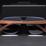 Lunettes de soleil polarisées Lunettes de soleil Lunettes de soleil en bois de bambou pour homme Lunettes de soleil Protection UV