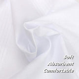 12Pièces mouchoirs blancs 100% coton 38cm*38cm  Mouchoirs Blancs Economiques mouchoirs en tissu femme coton blanc Modèle Valentin