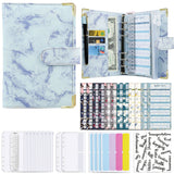 A6 carnet à feuillets mobiles carnet de budget carnet marbré cuir PU carnet de notes carnet à feuillets mobiles carnet de notes
