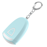 Alarme personnelle Lumière LED à volume élevé de 130 dB alarme porte-clés portable d'extérieur alarme chargement de type C bleu