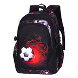 Sac à dos 28x20x41cm cartable enfant cartable garçon léger grande capacité multi-compartiments sac à dos football design léger