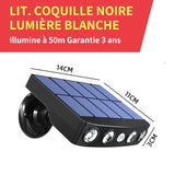 Lampadaire de surveillance solaire extérieur, projecteur d'éclairage de pelouse, de cour et de jardin, lumière étanche à la pluie
