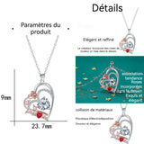 ollier coeur rose pour femme en cuivre avec zircon personnalisé bijoux pour femmes pour mère et épouse cadeaux pour femmes