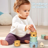 Jouets de construction de château TD® en silicone doux perception des couleurs ensemble de blocs de construction Facile à ranger