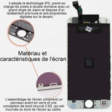 Verre trempé iph 6 plus blanc pré-monté vitre tactile lcd caméra bouton home avec verre trempé écran lcd pour téléphone portable