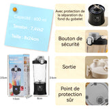 Presse-agrumes 600ml 3000mah presse-agrumes portable avec glace pilée presse-agrumes électrique avec lumière et affichage numérique