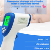 Thermomètre infrarouge 15,6x9,5x4,25 cm LCD écran mesure température corps humain technologie contact design affichage digital