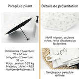 Parapluie Pliant Parapluie 8 baleines 98X56cm protection soleil et pluie ouverture par simple pression robuste Solide et durable