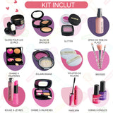 Maquillage enfant 21 PCS maquillage enfant filles ensemble sac à main de maquillage de simulation de jouet d'habillage pour filles