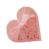 50 pièces  Bonbonnière en forme de coeur Rose Valentin  Boîte cadeau de mariage  Squelette  Mariage  Bonbonnière de mariage