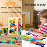 Puzzles en bois 8 animaux blocs de construction éducatifs pour enfants transport d'animaux puzzle 3D assorti jeux montessori Bois