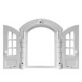 hatiere pour chat 24x27,5x7,2cm porte pour animaux avec double porte battante porte pour chat cat mate chatière à verrouillage