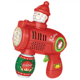 Machine à bulles 21 trous machine à bulles de noël jouet bulles rotatif lumière du père noël cadeaux de noël pour filles et garçons