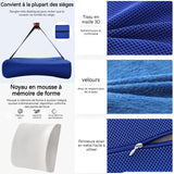 oussin lombaire 32x30x10cm convient à la plupart des sièges  support lombaire de voiture en mousse à mémoire de forme bureaux