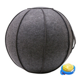 Ballon de yoga chaise de balle de yoga avec housse balle de yoga diamètre 65 cm fitness perte de poids anti-déflagrant noir gris