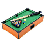 Table de billard 51x31x9cm billard de table pour enfants conception de bureau de simulation avec des boules et des queues de billard