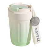 Tasse à café 400ml tasse thermos acier inoxydable tasse à café isotherme tasse à café avec doublure céramique fête de voyage