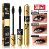 Mascara 9g doux et non irritant preuve de l'eau allongé dense bouclé noir et souple séchage rapide soin des cils volume mascara