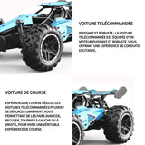 Voiture télécommandée 2.4 GHz 1:18 RC voiture 15kmh voiture de course avec télécommande de la poignée pour filles et garçons bleu
