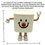 Poubelle petite 4l poubelle mini de table avec couvercle poubelle de table pour salon cuisine chambre apparence de clown mignon