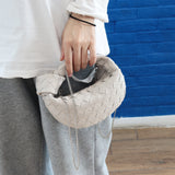 Nouveau sac en cuir chaîne rides boulette sac en cuir véritable aisselle tissé sac à la mode Messenger croissant sac femmes