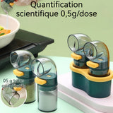 Pots à épices avec bouton de dosage 2PCS avec base de rangement lot de 2 pot a epice boîte d'assaisonnement salière sucrier