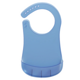 Bavoir pour adulte  57x31cm Ajustement réglable sur 6 positions Poches de maintien 3D Léger et confortable Facile à enrouler