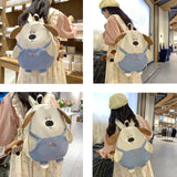 Sac à dos scolaire 36x29x12cm sac à dos de grande capacité pour l'école avec un petit chiot de dessin animé pour la sortie cartable