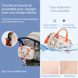 Sac à langer 22x33x15cm livré avec pendentifs et décorations bandoulière réglable sac à langer multifonctionnel matériau imperméable