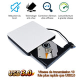Lecteur DVD USB3.0 externe universel pour ordinateurs de bureau/portables/MAC peut lire les disques Blu-ray 3D les CD/DVD/VCD etc