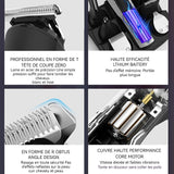 Tondeuse cheveux hommes 6 en 1 600mah LCD écran IPX6 usb charge tondeuse à cheveux avec 6 types de couteaux et 4 peignes limites