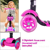 Trottinette enfant 3 roues 3 en 1 trottinette roues lumineuses évolutive scooter trottinette pliable trottinette pour enfants