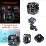 Système de surveillance de la pression des pneus pour moto sans fil étanche moniteur en temps réel de pression et de température