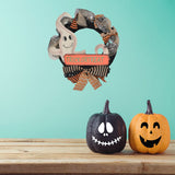 Couronne de décoration pour Halloween  40*45cm  Design effrayant  Accessoires effrayants  Convient à la décoration d'Halloween