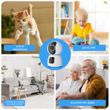 Camera surveillance wifi intérieure 1080p 2,4G wifi PTZ 4mp double objectif 3 modes de vision nocturne IR caméra de surveillance