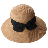 hapeau de soleil de plage 2PCS style familial chapeau à larges bords anti-UV de protection solaire de plage tissé à large bord