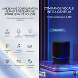 Haut-parleur Bluetooth AI  commande vocale intelligente  caisson de basses extérieur  petit haut-parleur facile à transporter