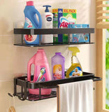 Étagère de rangement pour salle de bain lavabo sans poinçonnage étagère de rangement pour cosmétiques 2 pièces, 1 ensemble
